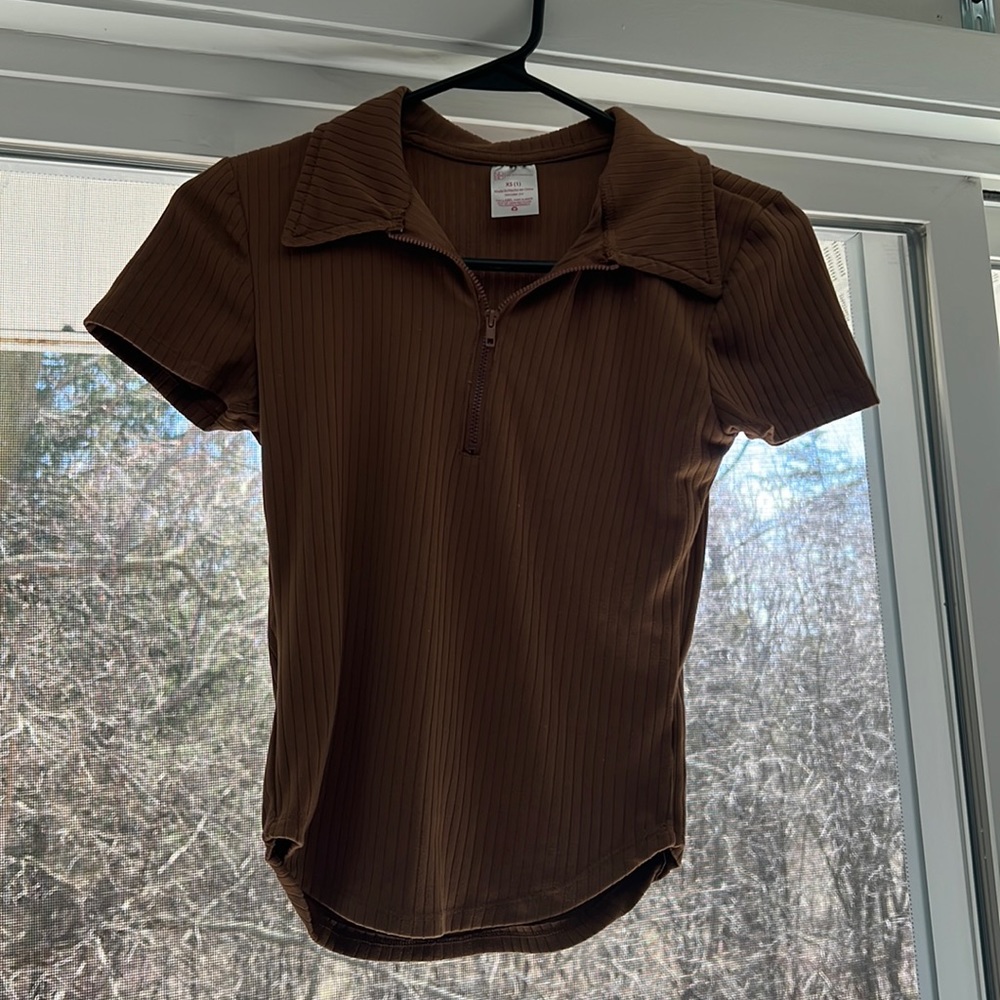 Cute brown short sleeve